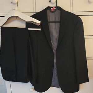 Black Wool Stripe Suit 36R / 29